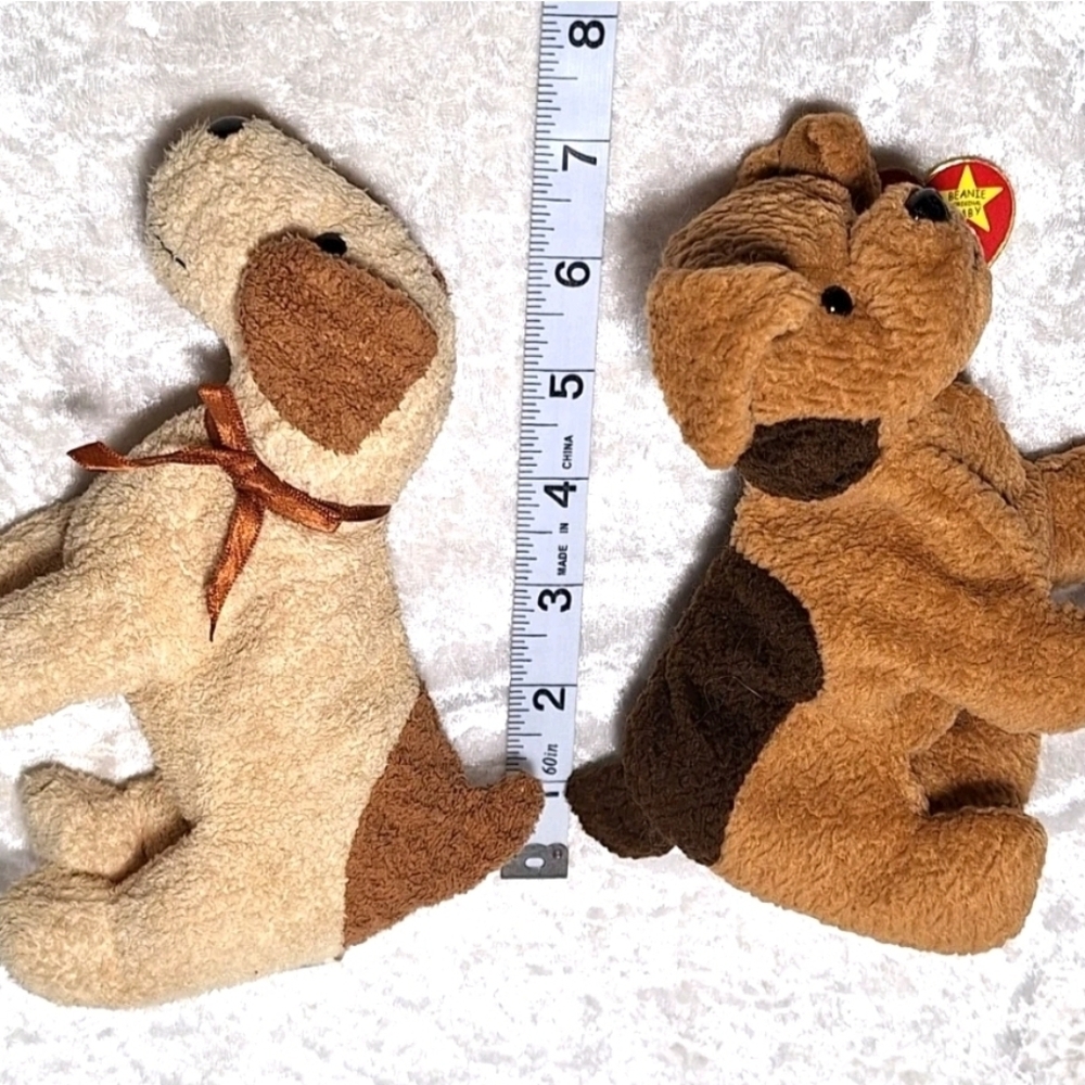 TUFFY Brown Terrier, RUFUS Welsh Terrier pups Retired Ty Beanie Baby Lot of 2 - Picture 6 of 6